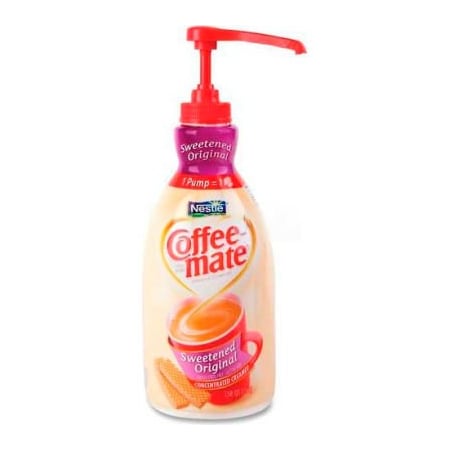 Nestle Coffee mate Non-Dairy Liquid Pump Bottle, Sweetened Original, 50.7 oz. NES13799